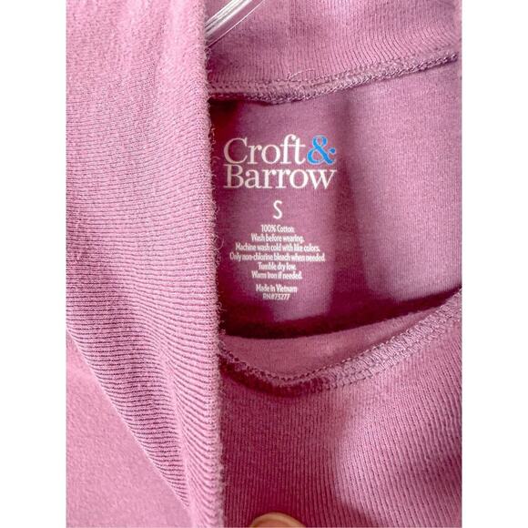 NWOT Set of 2 Croft & Barrow Women's Long Sleeve Mock Neck Top Blue Pink Small - Picture 3 of 9